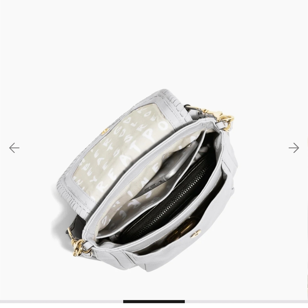 White Leather Crossbody Bag - Picture 2 of 4